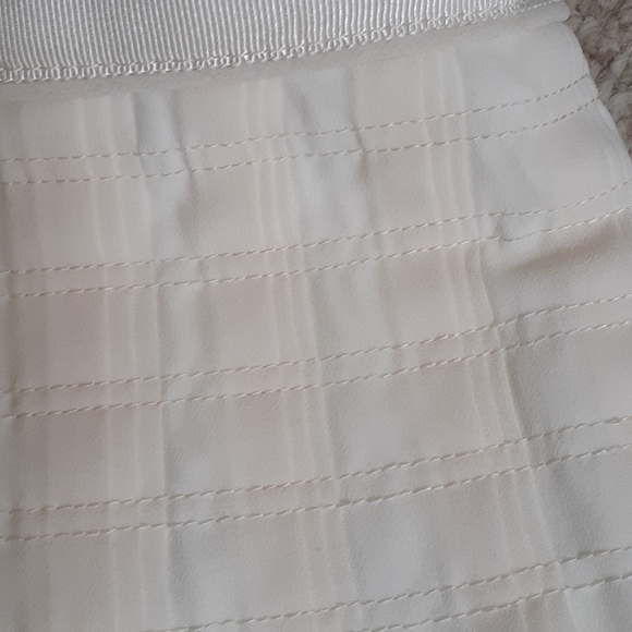 J. Crew Stitched Down Pleated Skirt in Cream - Picture 4 of 5